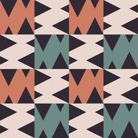 Abstract neo geometric African aztec shape modern vintage color style seamless pattern background. Use for fabric, textile, interior decoration elements, upholstery, wrapping. vector