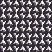 Abstract small geometric 3d triangular pyramid prism shape seamless pattern on black background. Minimal trendy architecture template. Use for interior decoration elements. vector