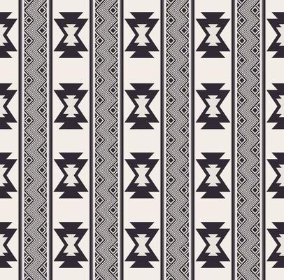Native aztec zig zag border shape seamless pattern background. Ethnic tribal blue-gray color design. Use for fabric, textile, interior decoration elements, upholstery, wrapping.