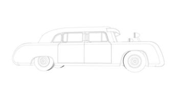 Vintage car design line art vector