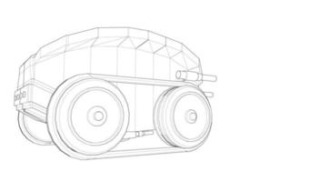 line art of military tanks vector