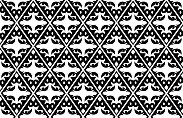 Black White Batik Diamond for Background Pattern Template Poster