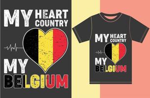 My Heart, My Country, My Belgium. vector