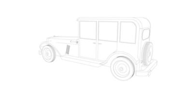 classic car design line art vector