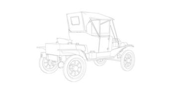 classic car design line art vector