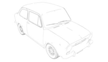 classic car design line art vector
