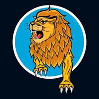 vector de león para el diseño del logotipo de e-sport
