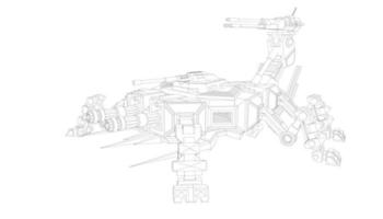 line art of military tanks vector