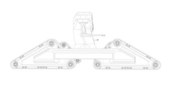 line art of assault tank vector