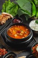 bean paste soup in korean style photo