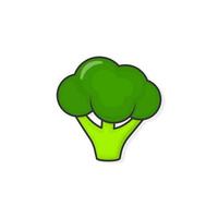 Cartoon icon of broccoli illustration vector