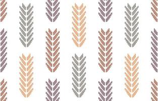 Ethnic leaf background art. Seamless pattern in tribal, folk embroidery, and Mexican style. Aztec geometric art ornament print.Design for carpet, wallpaper, clothing, wrapping, fabric, cover vector
