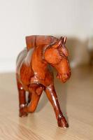 The wooden horse. It is a carving horse. photo