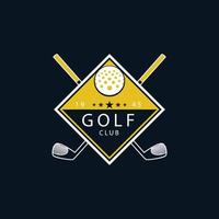 flat design golf logo template design vector
