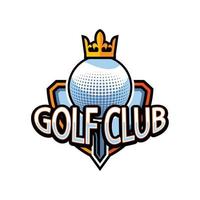 flat design golf logo template design vector
