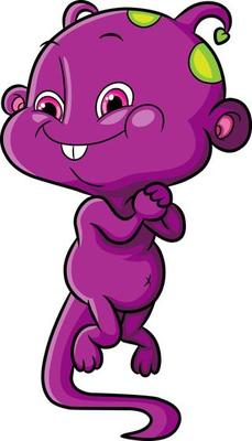 The cute alien with the happy expression