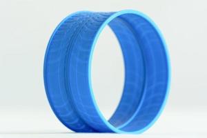 This picture is the round blue plastic loop that can play it. photo