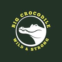 vector de concepto de diseño de logotipo de animal cocodrilo