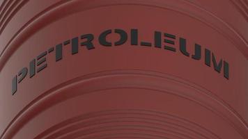 Fuel in red painted steel cans petrochemical industry 3d image render illustration photo