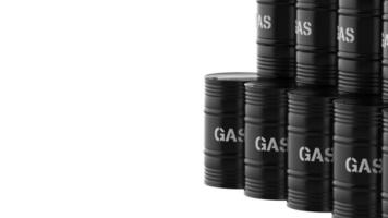 Gas fuel barrels arranged in array stacked against each other 3d render illustration photo