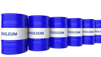 Crude oil metallic container on white background to use as a resource 3d render illustration photo