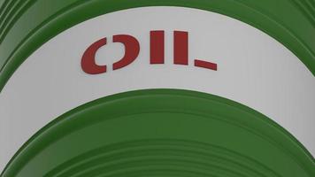 Gas fuel barrels arranged in green array stacked against each other 3d render illustration photo