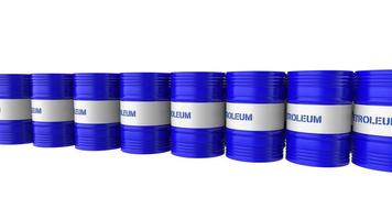 Crude oil metallic container on white background to use as a resource 3d render illustration