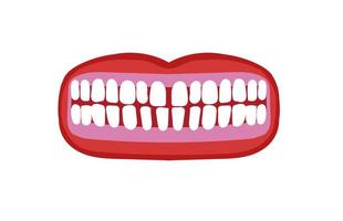 labios con dientes vector