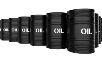 Crude oil metallic container on white background to use as a resource 3d render illustration