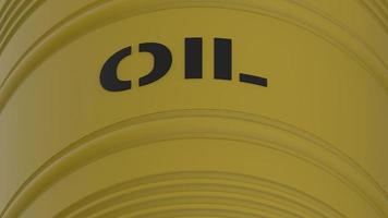 combustible en latas de acero pintadas industria petroquímica imagen 3d renderizar ilustración amarillo foto