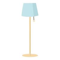 Blue floor lamp. Vector illustration.