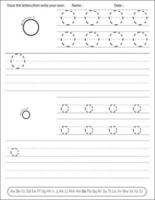 Alphabet Handwriting practice Worksheet. Alphabet activity for pre schoolers and kindergarten. English activity for kids vector