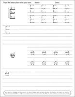Alphabet Handwriting practice Worksheet. Alphabet activity for pre schoolers and kindergarten. English activity for kids vector