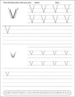 Alphabet Handwriting practice Worksheet. Alphabet activity for pre schoolers and kindergarten. English activity for kids vector