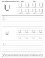 Alphabet Handwriting practice Worksheet. Alphabet activity for pre schoolers and kindergarten. English activity for kids vector