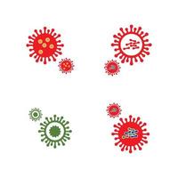 virus logo illustration vector