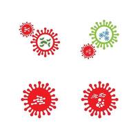 virus logo illustration vector