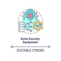 Extra security equipment concept icon. Sensitive information digital security abstract idea thin line illustration. Isolated outline drawing. Editable stroke. Roboto-Medium, Myriad Pro-Bold fonts used vector