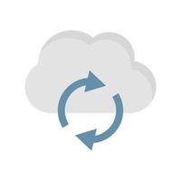 icono de vector de actualización de nube que es adecuado para el trabajo comercial y modificarlo o editarlo fácilmente