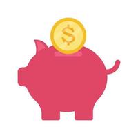 icono de vector de banco piggy que es adecuado para el trabajo comercial y modificarlo o editarlo fácilmente