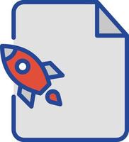 Rocket file Isolated Vector icon which can easily modify or edit
