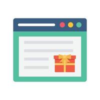 icono de vector de regalo en línea que es adecuado para el trabajo comercial y modificarlo o editarlo fácilmente