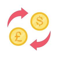 Coin Exchange Vector icon which is suitable for commercial work and easily modify or edit it