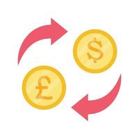 Coin Exchange Vector icon which is suitable for commercial work and easily modify or edit it