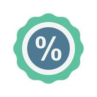 Percent sticker Vector icon which is suitable for commercial work and easily modify or edit it