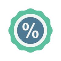 Percent sticker Vector icon which is suitable for commercial work and easily modify or edit it