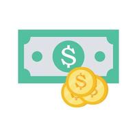 dollar coin Vector icon which is suitable for commercial work and easily modify or edit it