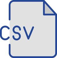 icono de vector aislado de documento csv que puede modificar o editar fácilmente