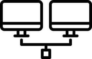 Lcd Connection Isolated Vector icon which can easily modify or edit