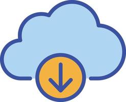 Cloud downloading Isolated Vector icon which can easily modify or edit